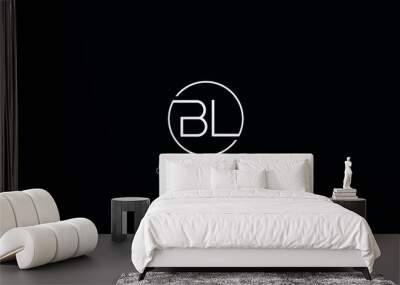 BL, LB, BL, Letters logo monogram Wall mural