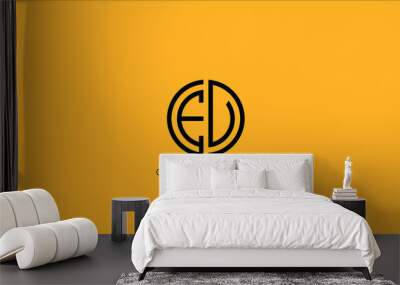 EV, VE Abstract Letters Logo Monogram Wall mural