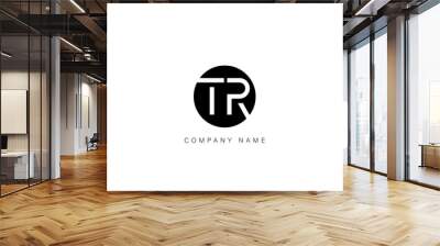 TR, RT Abstract Letters Logo Monogram Wall mural