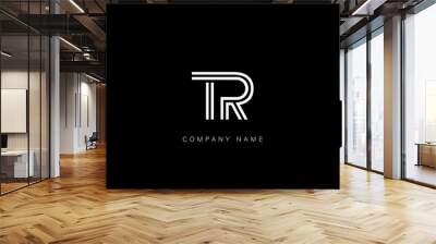 TR, RT Abstract Letters Logo Monogram Wall mural