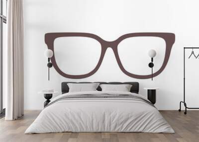 glasses isolated on white background Wall mural