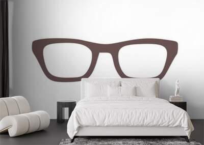 glasses isolated on white Wall mural