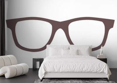 glasses isolated on white Wall mural