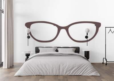 glasses isolated on white Wall mural