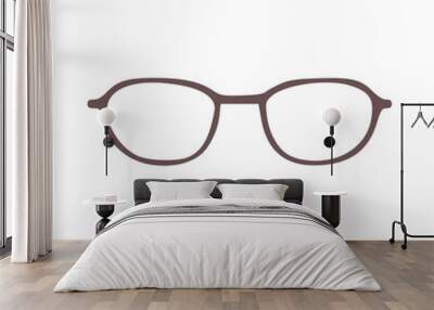 glasses isolated on white Wall mural