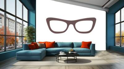 glasses isolated on white Wall mural