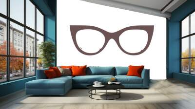 glasses isolated on white Wall mural