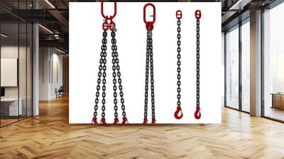 Isolated chain sling on white background Wall mural