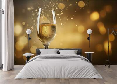  glass of champagne of the night Wall mural