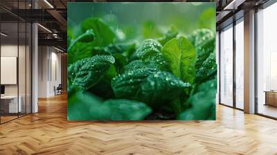 fresh green organic vegetable in garden  Wall mural