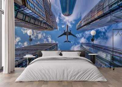 airplane in the sky Wall mural