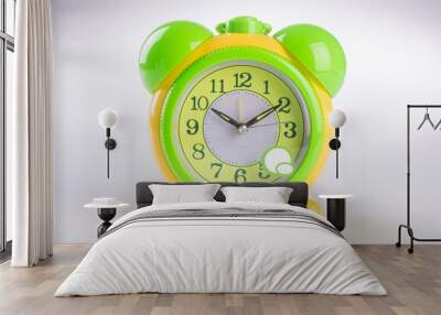 alarm clock. alarm clock on the background. Wall mural