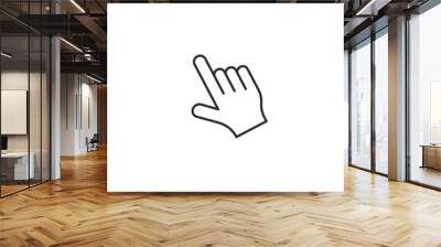 Click hand icon logo flat vector design Wall mural