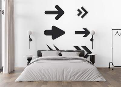 Different arrow icon flat vector design Wall mural