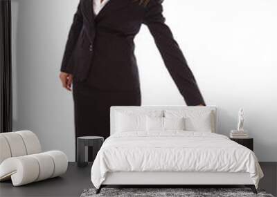 businesswoman pointing down Wall mural