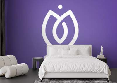 abstract logo design of the femininity. vector image Wall mural