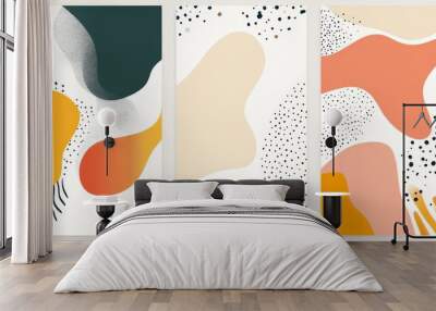 Abstract Shapes and Colors Composition Wall mural