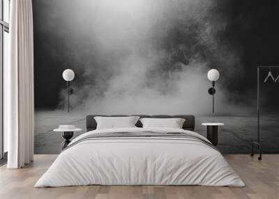 black and white background smoke Wall mural