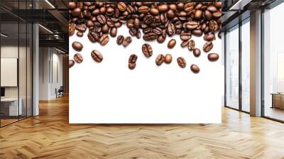 Coffee Beans on White Background Wall mural