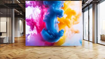 Colorful Ink Swirls Wall mural