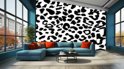 Seamless abstract background of  black snd white animal print  Wall mural