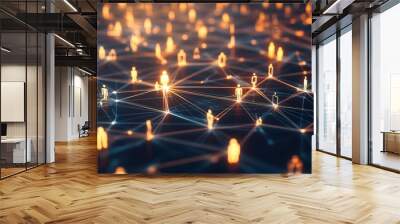 Digital Connectivity Network Wall mural