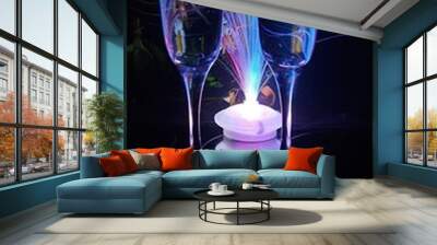 glass of champagne Wall mural