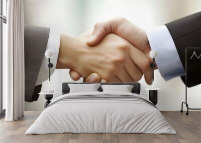 Professional Handshake in Business Setting Wall mural