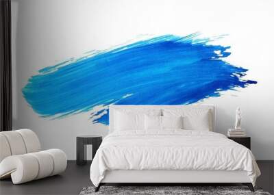 Vibrant Blue Paint Stroke Wall mural