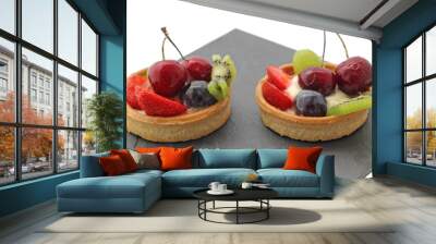 2 tartelettes aux fruits Wall mural