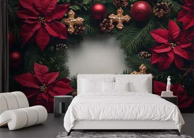 The Holiday Wreath Arrangement Wall mural