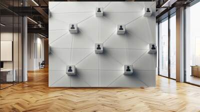 The Network Connection Blocks Wall mural