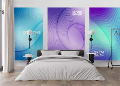 Cover templates for business paper, brochure, corporate document, presentation and marketing material. Wall mural