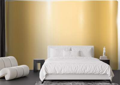 Metallic gold gradient. A plate with a foil texture. A pattern of shiny metallic gradient. Vector illustration. Wall mural