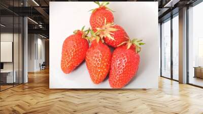 strawberry on a white background Wall mural