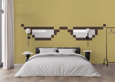 optic cool glasses pixel art Wall mural