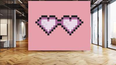 optic cool glasses pixel art Wall mural