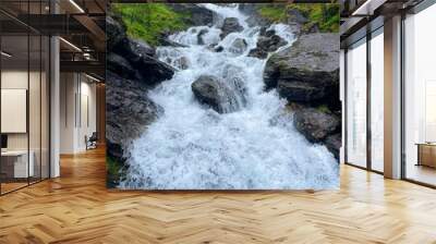 waterfall in the mountains Wall mural