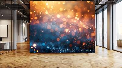 Abstract bokeh background with warm and cool tones. Wall mural