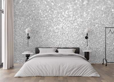 Abstract silver glitter sparkle shiny background Wall mural