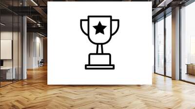 Trophy icon in a trendy flat design, symbol of the championship competition icon Wall mural