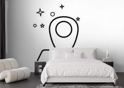 simple location template icon design Wall mural