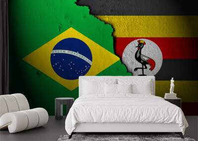 Relations between brazil and uganda Wall mural