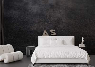 The letters A and S above the dark field. Initials AS Wall mural