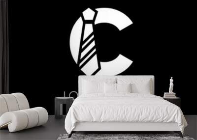 letter c tie elegant logo design vector icon graphic emblem illustration background template Wall mural