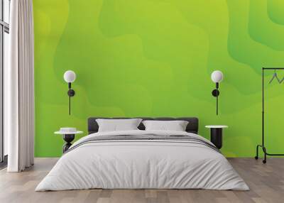 Bright green abstract wave modern luxury texture background Wall mural