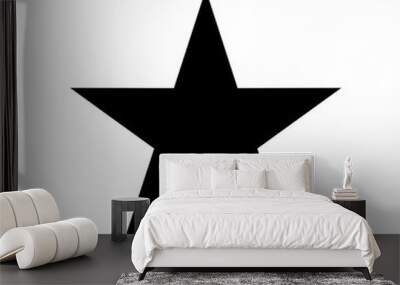 black star icon Wall mural