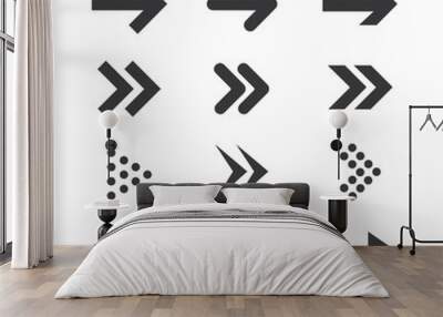 Collection of arrow icon Wall mural