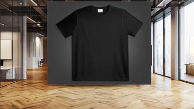 plain black t-shirt front back Wall mural