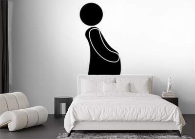 Pregnant woman symbol Wall mural